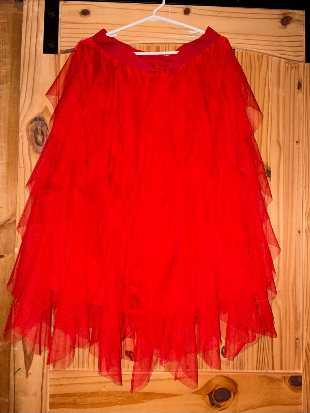 Red Layered Tulle Skirt women’s size xl  skirt Halloween costume, witch